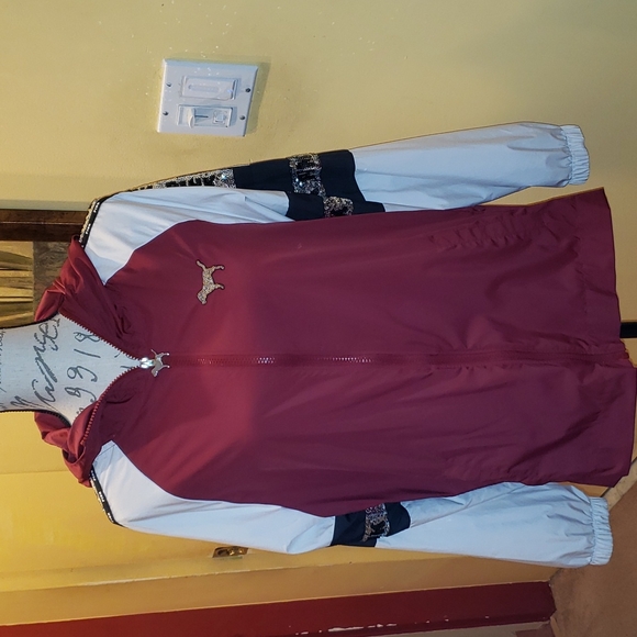 Victoria's secret pink burgundy glitter jacket size XS/S - Picture 2 of 10